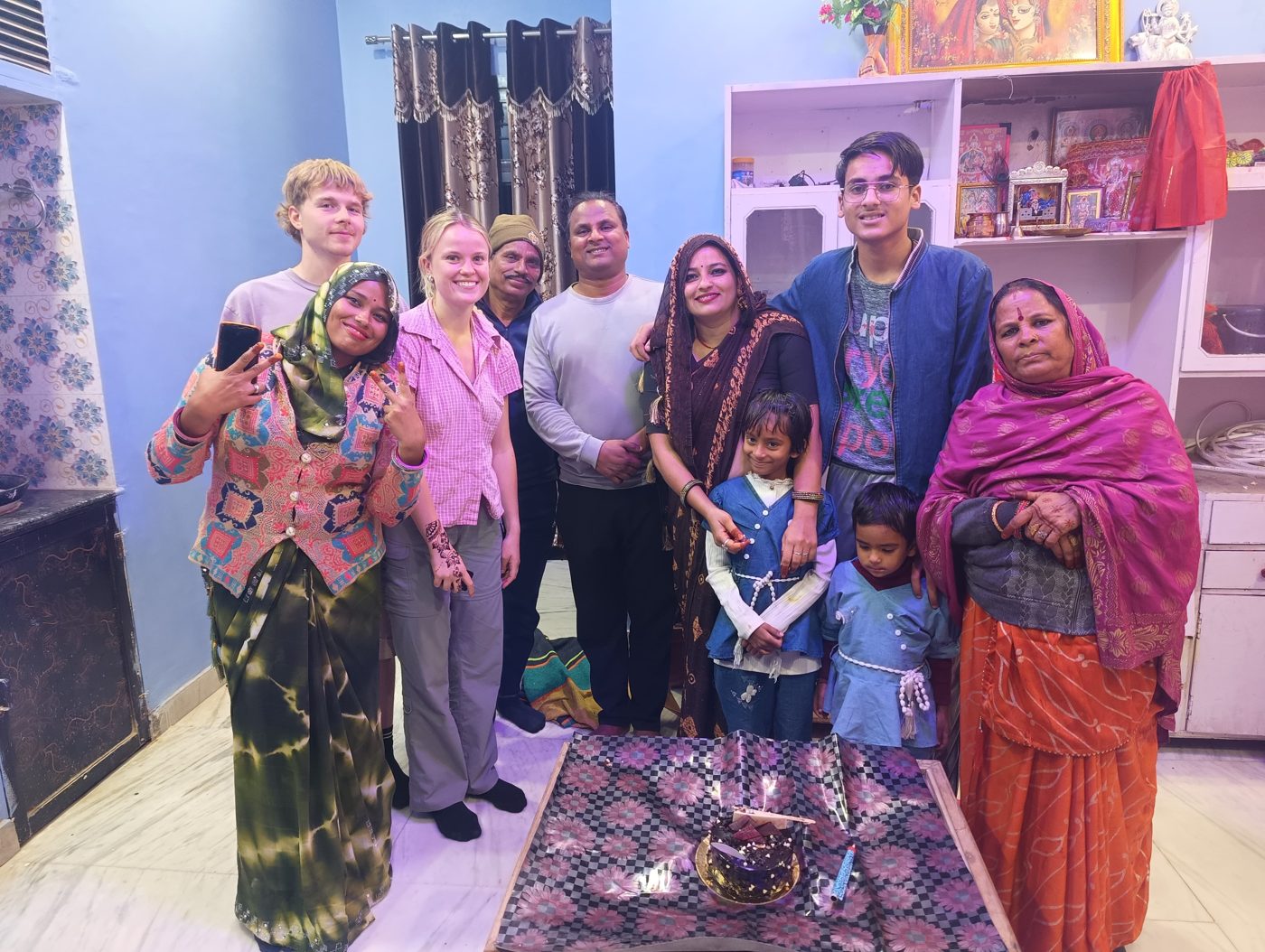 Guests with Lucky's family in Jaipur
