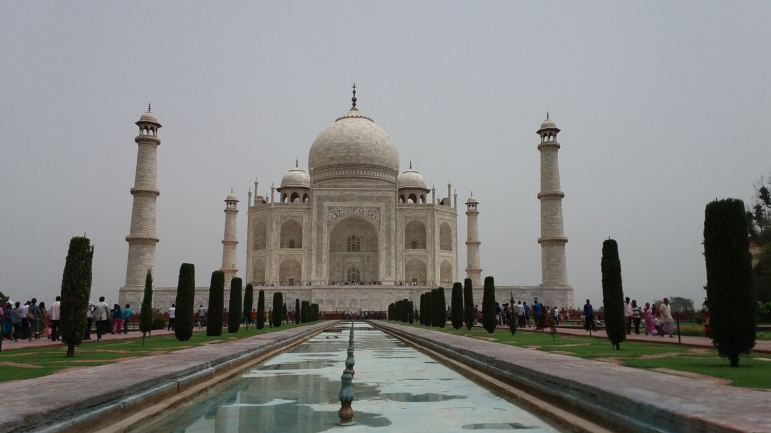 The Taj Mahal and its reflecting pool