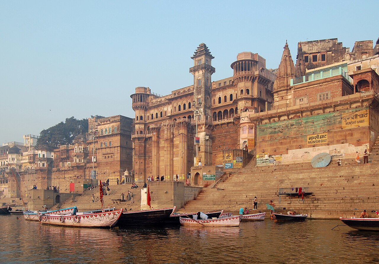 The ghats of Varanasi on the Ganges